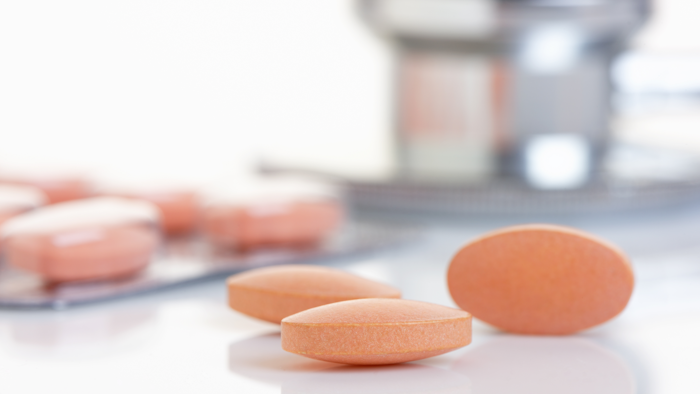 Close up of Statin pills