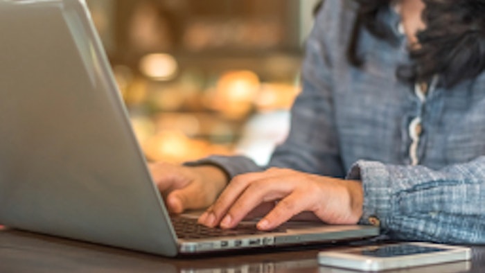 woman at a laptop