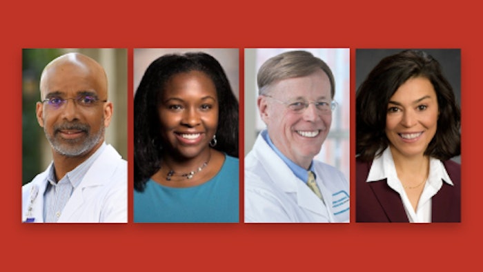(from left to right): Clyde W. Yancy, MD, MSc, FAHA, Crystal Cené, MD, MPH, FAHA, David O. Williams, MD, FAHA, and Sonia Angell, MD, MPH