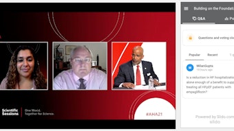 (from left to right): Nasrien E. Ibrahim, MD, Stefan D. Anker, MD, PhD, and Clyde W. Yancy, MD, MSc, FAHA