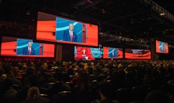 Presentation in a big auditorium with large screens