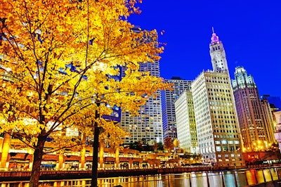 autumn day in Chicago