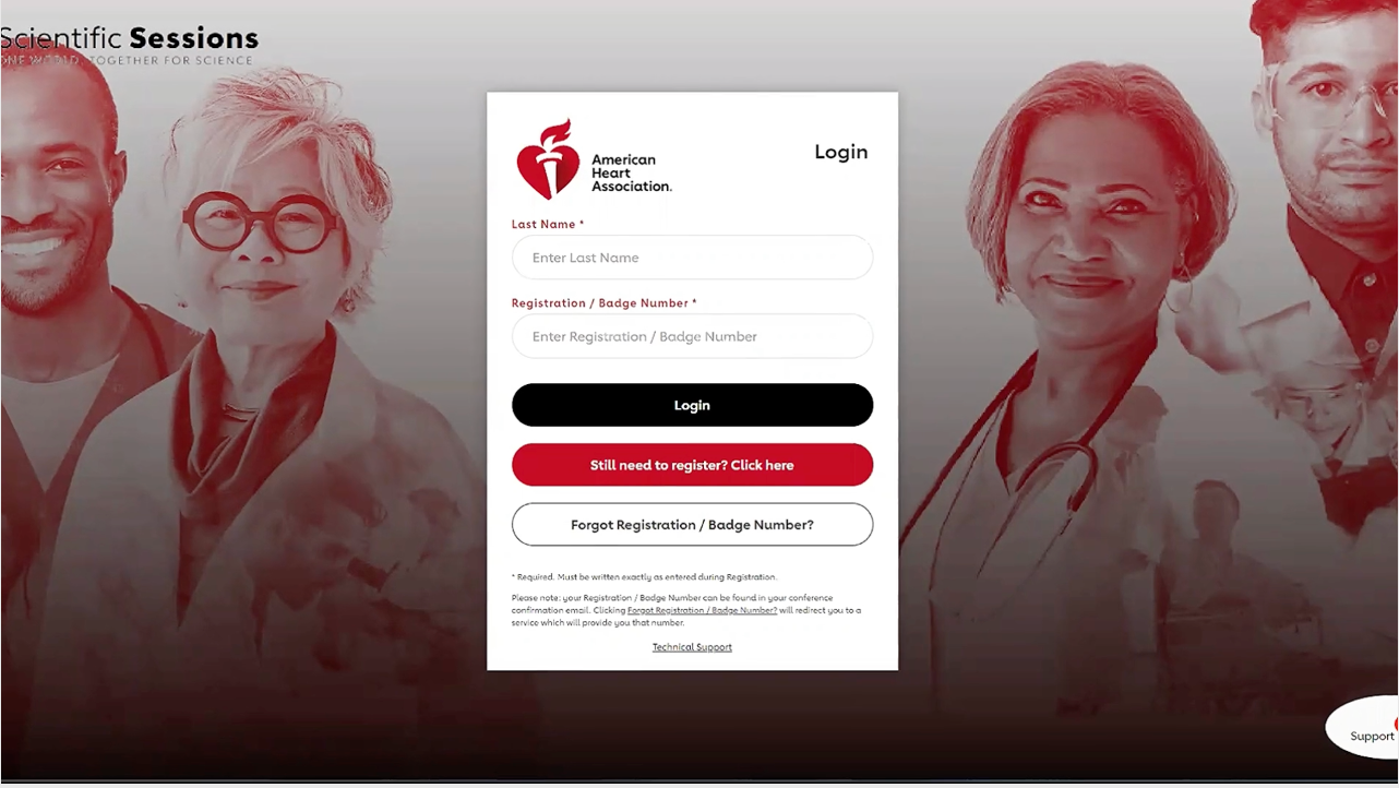 Lansing page for virtual platform