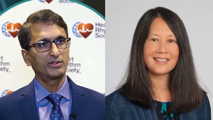 Head shots of Pugal Vijayaraman, MD and Mina Chung, MD.