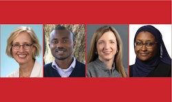 Headshots of four speakers