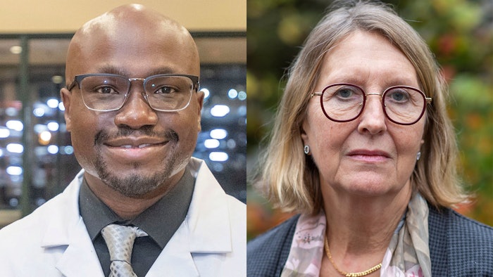 From left to right: Oluwole Awosika, MD, MSCR, and Katharina Sunnerhagan, MD.
