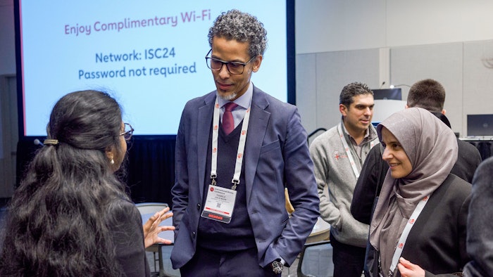 presenters meeting with attendees