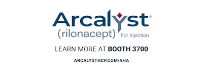 Arcalyst rilonacept pharmaceutical logo for medical injection product
