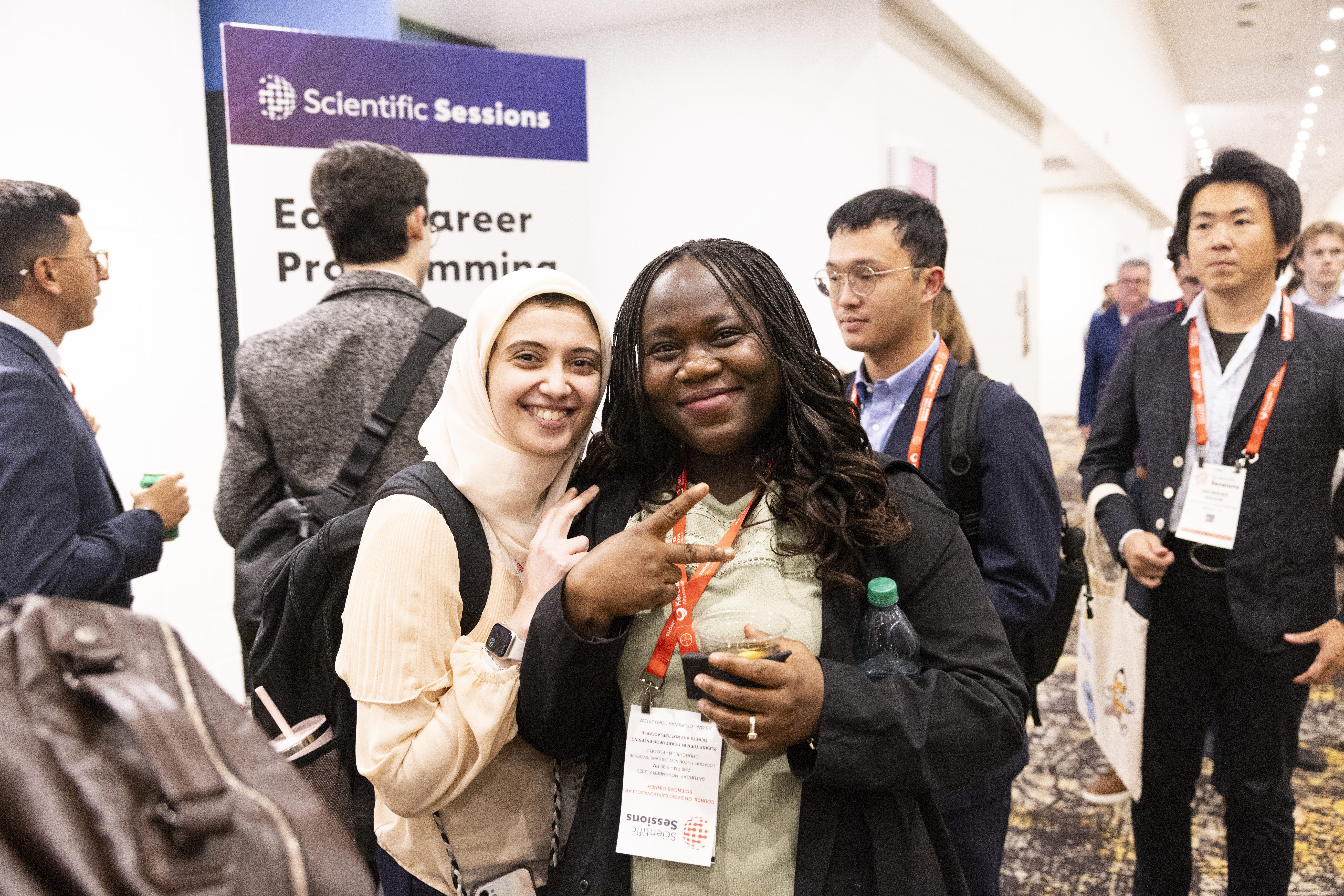 Professionals networking at a Scientific Sessions career programming conference event